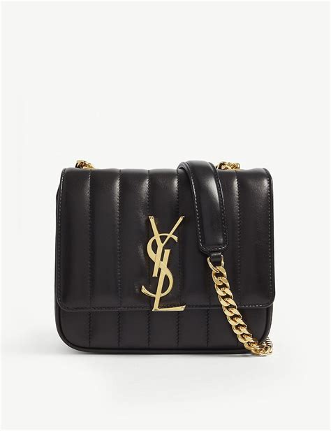 Saint Laurent Vicky Medium YSL Monogram Chain Crossbody Bag